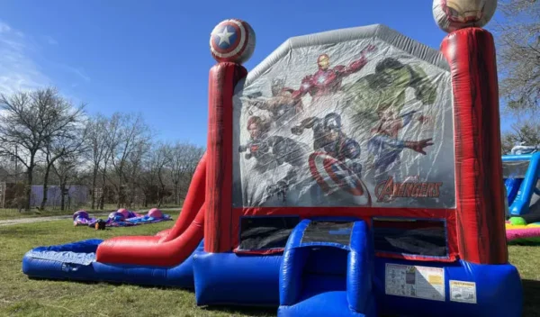 3in1 Avengers EZ Bounce House Combo w/ (Dry or Wet/Water Slide) - Image 2
