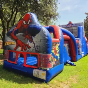 50ft Spider Man Obstacle Course w/ (Dry or Wet/Water Slide)