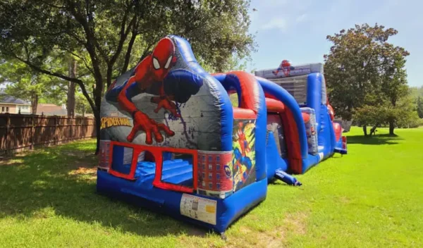 50ft Spider Man Obstacle Course w/ (Dry or Wet/Water Slide)