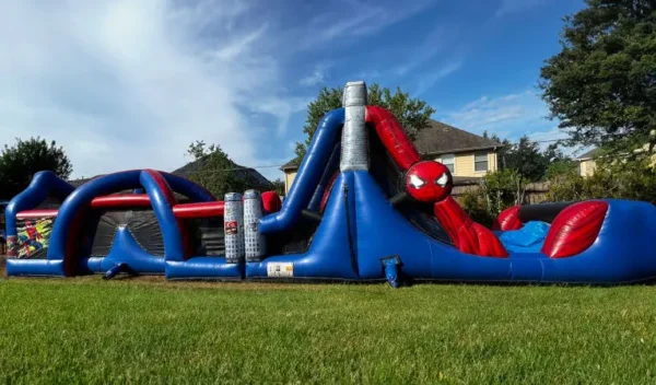 50ft Spider Man Obstacle Course w/ (Dry or Wet/Water Slide) - Image 3