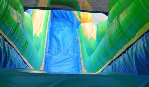 18ft Double Lane Palm Tree Water Slide - Image 3