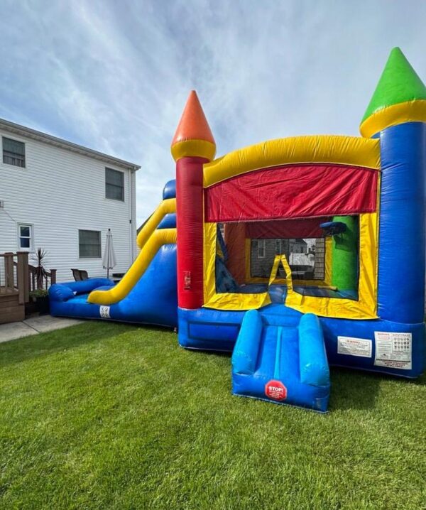 Bounce house combo slide