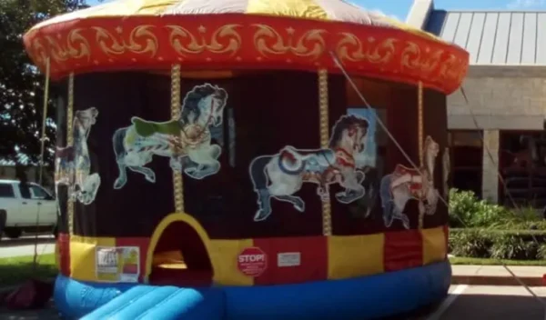 Carousel Bounce House Moonwalk - Image 6
