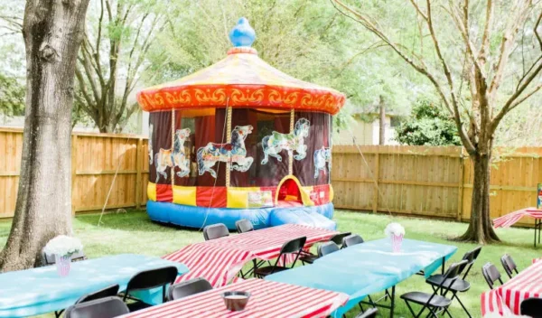 Carousel Bounce House Moonwalk - Image 2