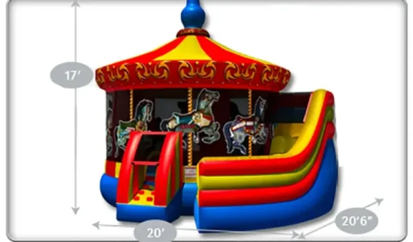 Carousel Combo Bounce House w/ (Dry or Wet/Water Slide) - Image 5