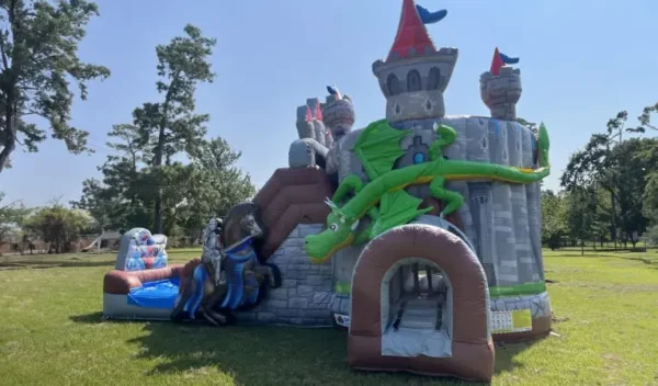 Knights & Dragons Castle Bouncer Combo w/ Wet or Dry Water Slide - Image 3