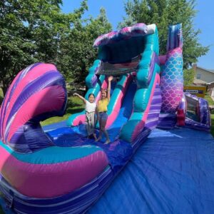 Mermaid bounce house combo slide
