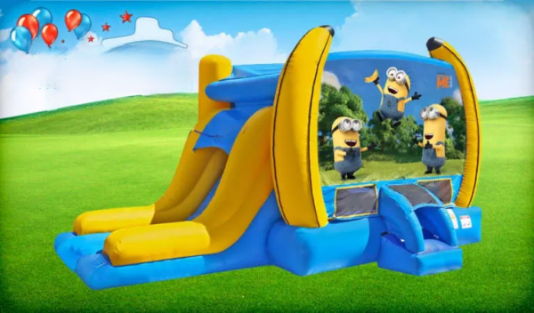 3in1 Minions EZ Bounce House Combo w/ (Dry or Wet/Water Slide)