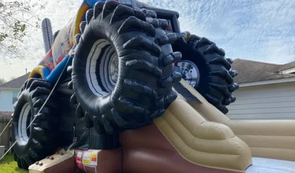 Monster Truck Deluxe Bounce House Combo Slide - Image 8