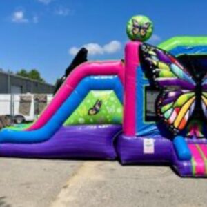 Butterfly bounce house with slide