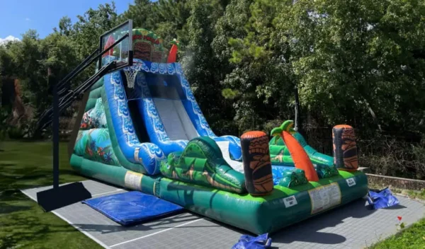 Tiki Falls Water Slide w/ Pool