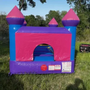 Pink and Purple Castle Tiny Indoor/Outdoor Bounce House