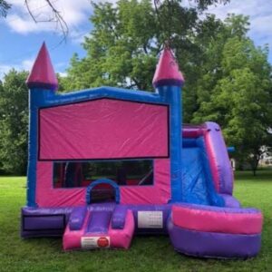 Pink bounce house combo