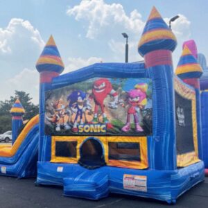 Sonic bounce house slide combo