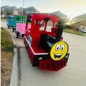 Multicolor trackless train