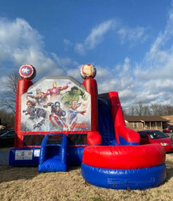 Avengers bounce house combo slide
